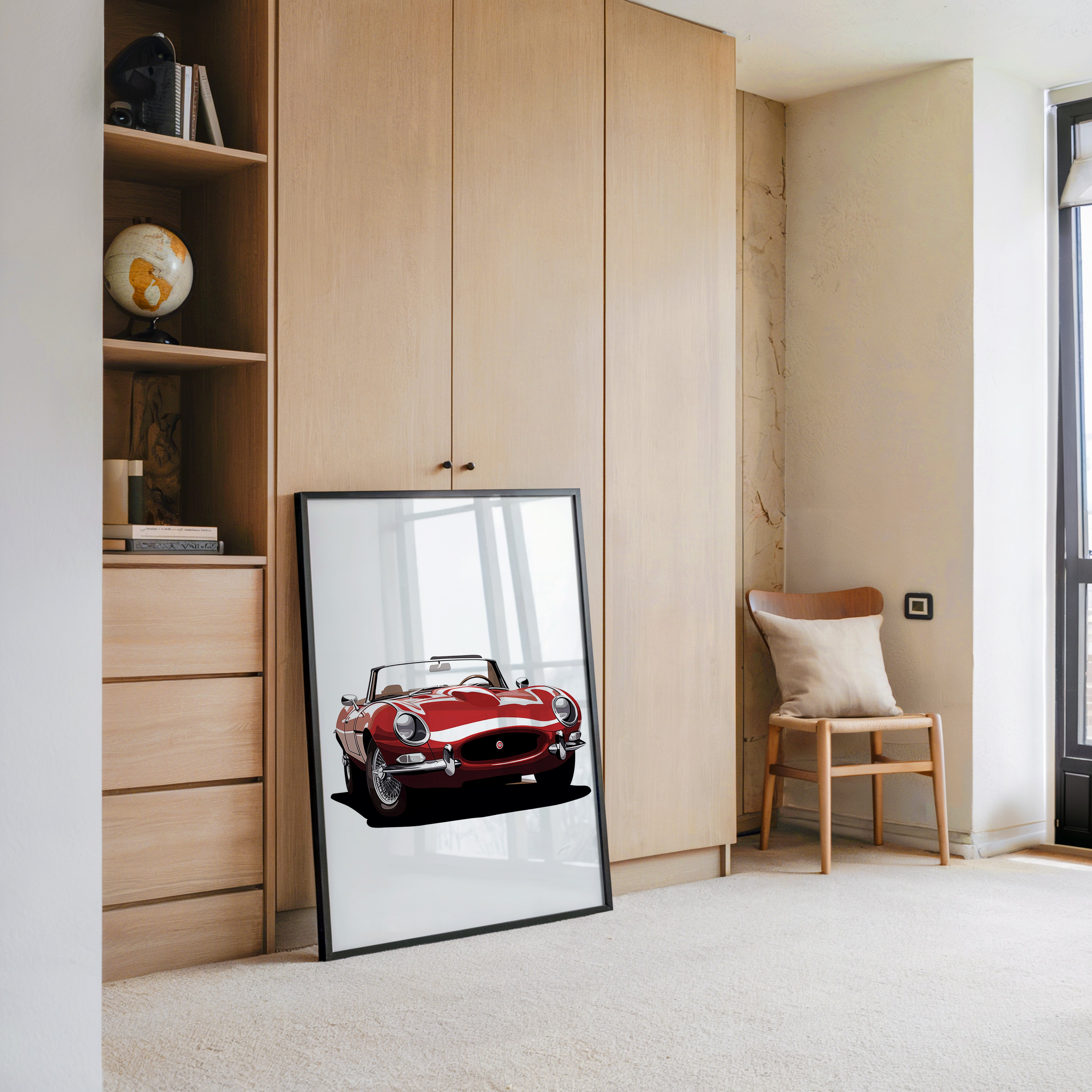 Klassischer Roadster rot Retro