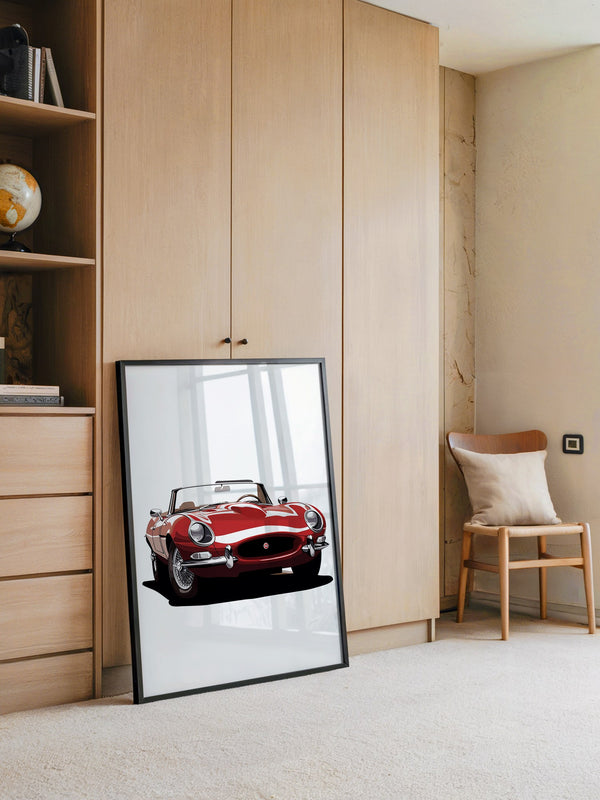Klassischer Roadster rot Retro