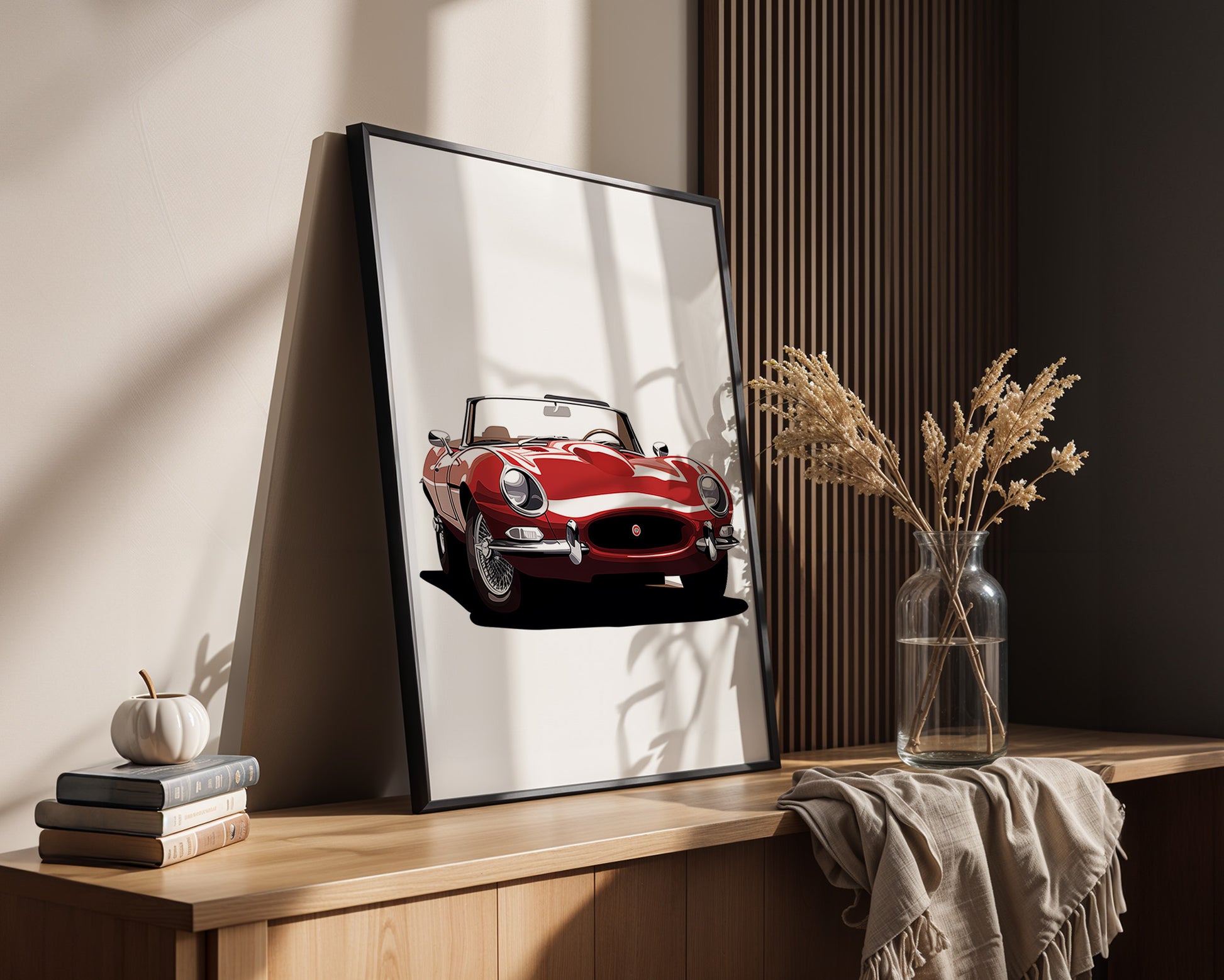 Klassischer Roadster rot Retro