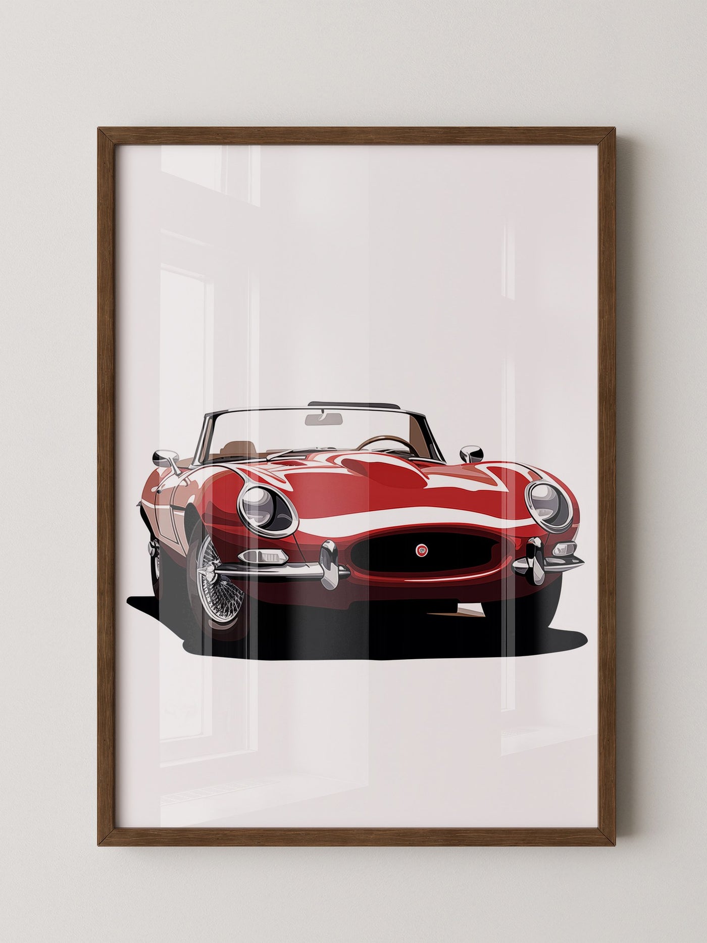 Klassischer Roadster rot Retro