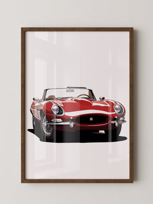 Klassischer Roadster rot Retro