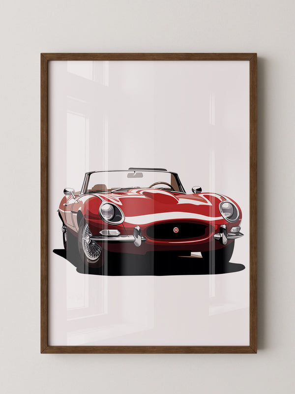 Klassischer Roadster rot Retro