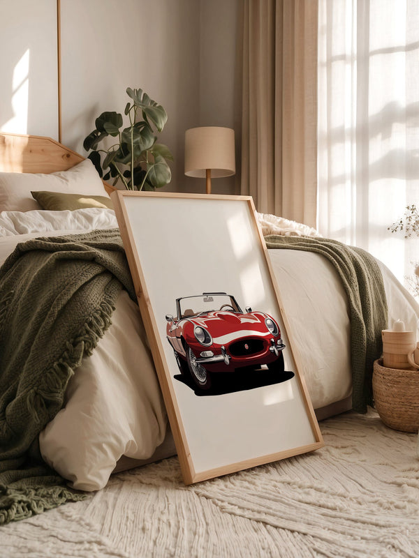 Klassischer Roadster rot Retro