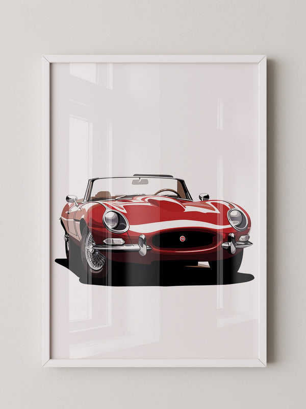 Klassischer Roadster rot Retro