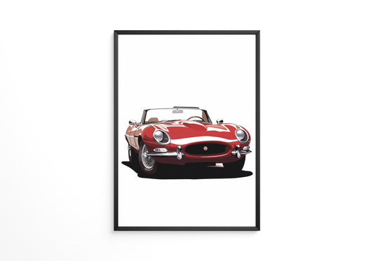 Klassischer Roadster rot Retro