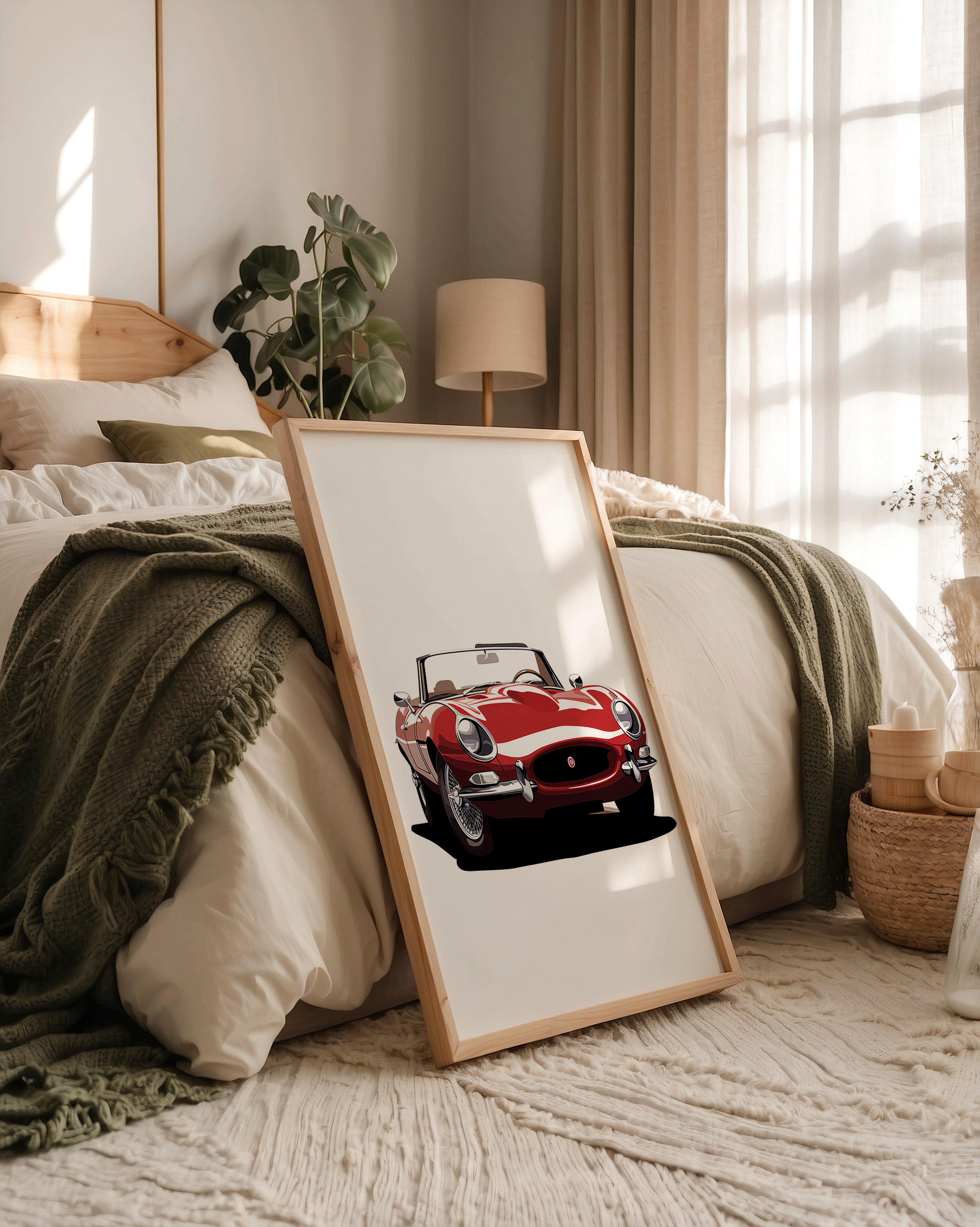 Klassischer Roadster rot Retro