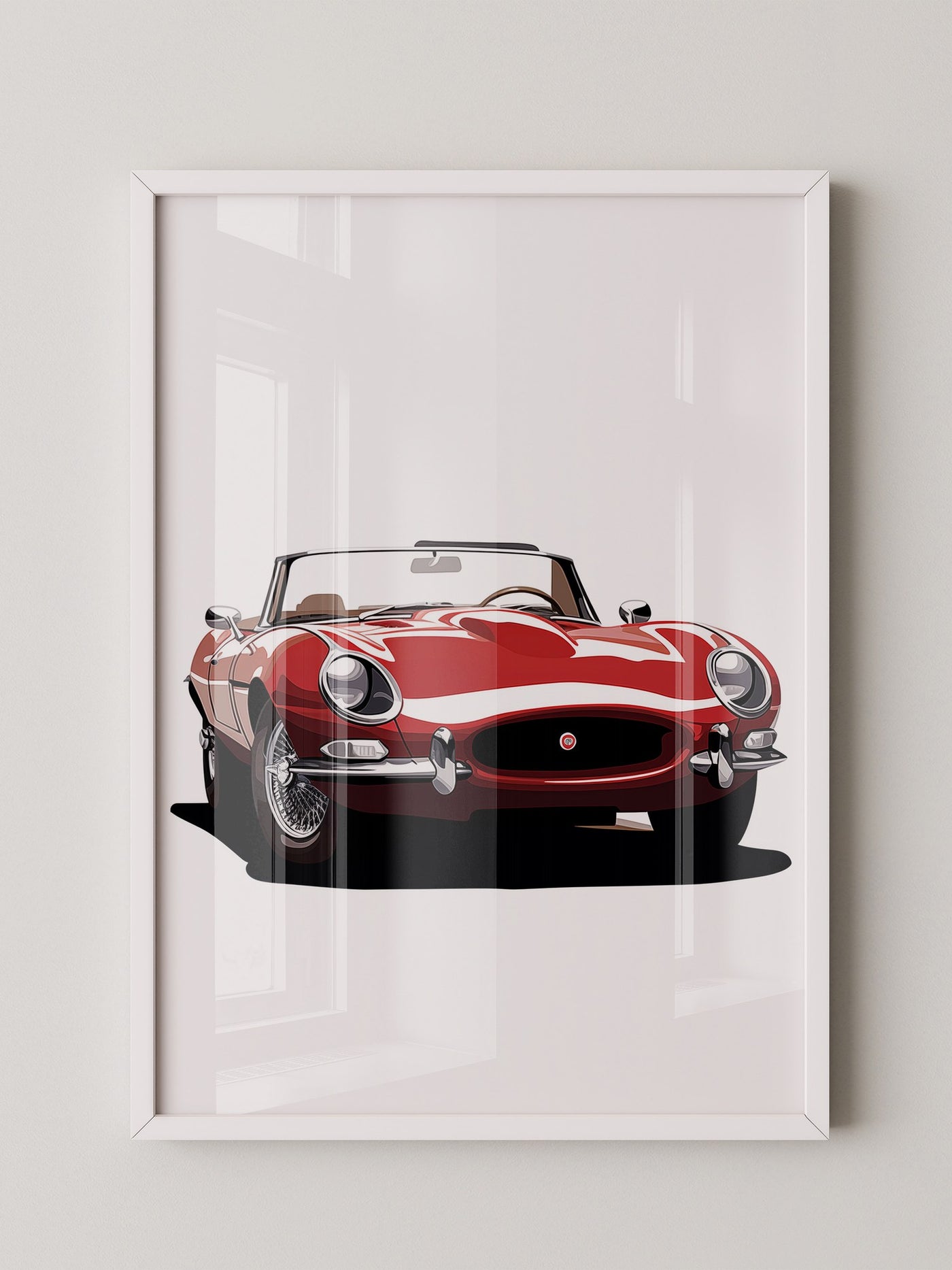 Klassischer Roadster rot Retro