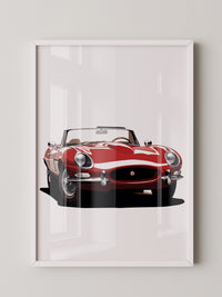 Klassischer Roadster rot Retro