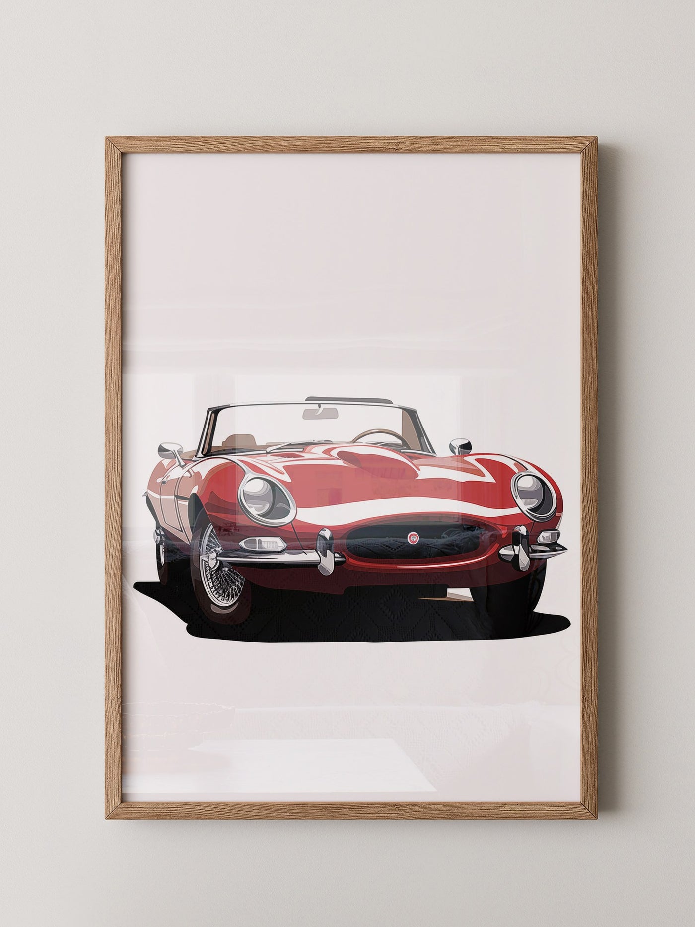 Klassischer Roadster rot Retro
