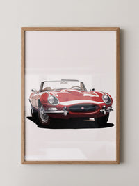 Klassischer Roadster rot Retro