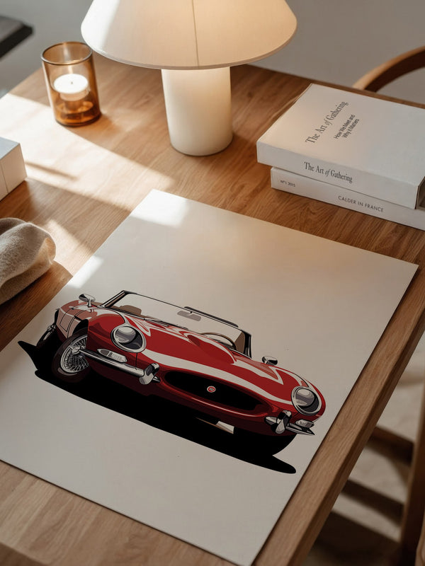 Klassischer Roadster rot Retro
