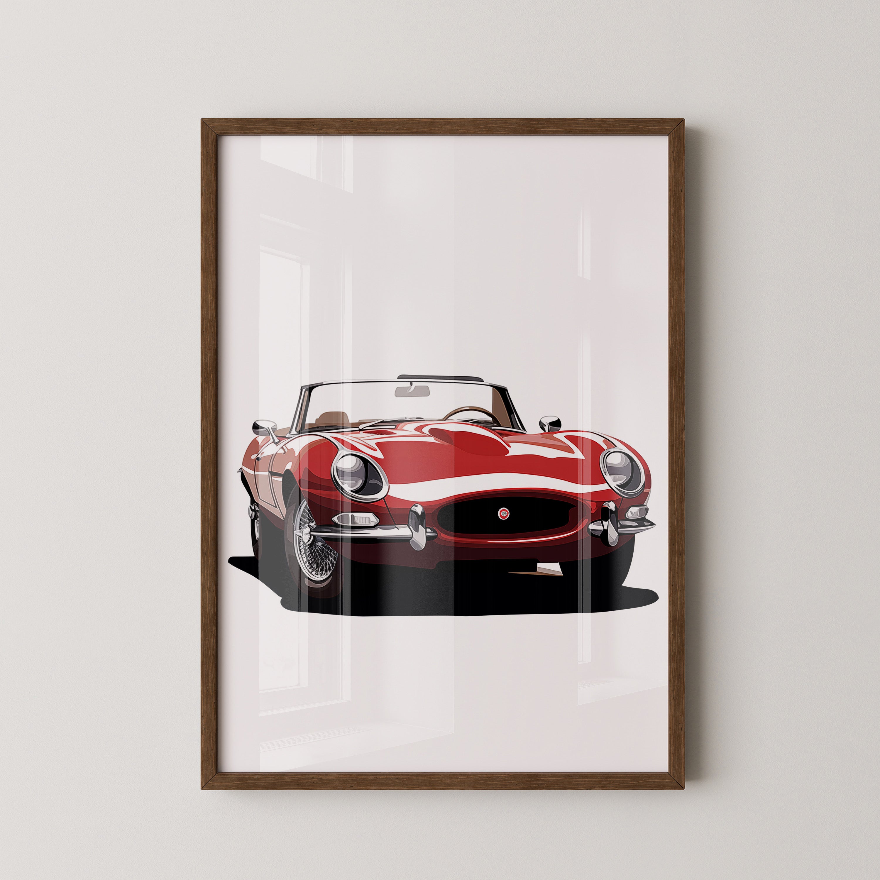 Klassischer Roadster rot Retro