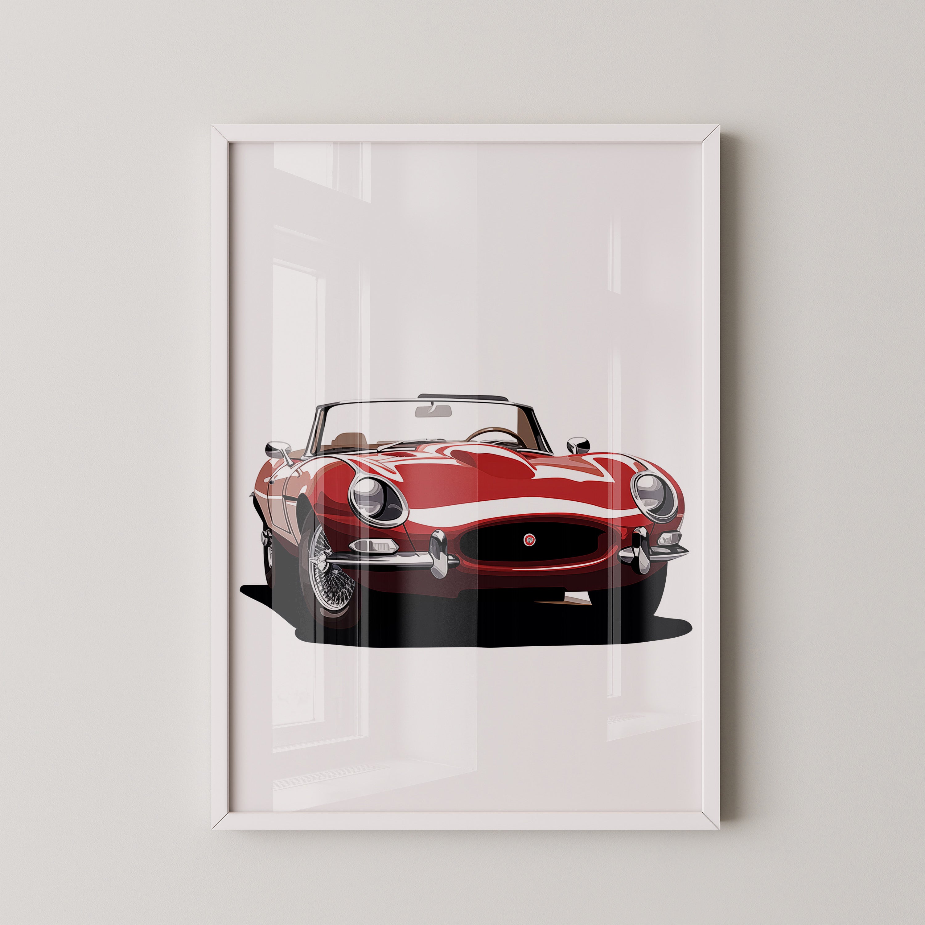 Klassischer Roadster rot Retro