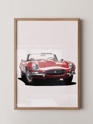 Klassischer Roadster rot Retro