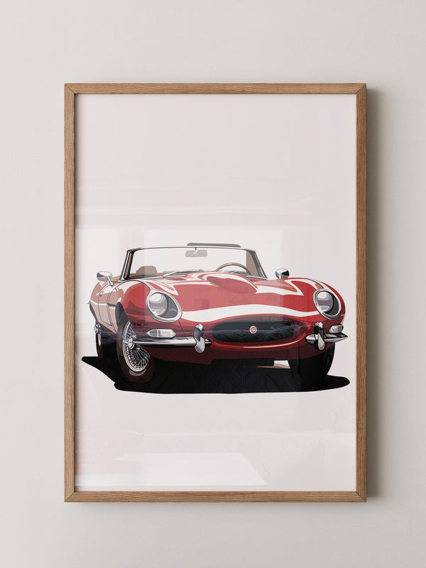 Klassischer Roadster rot Retro