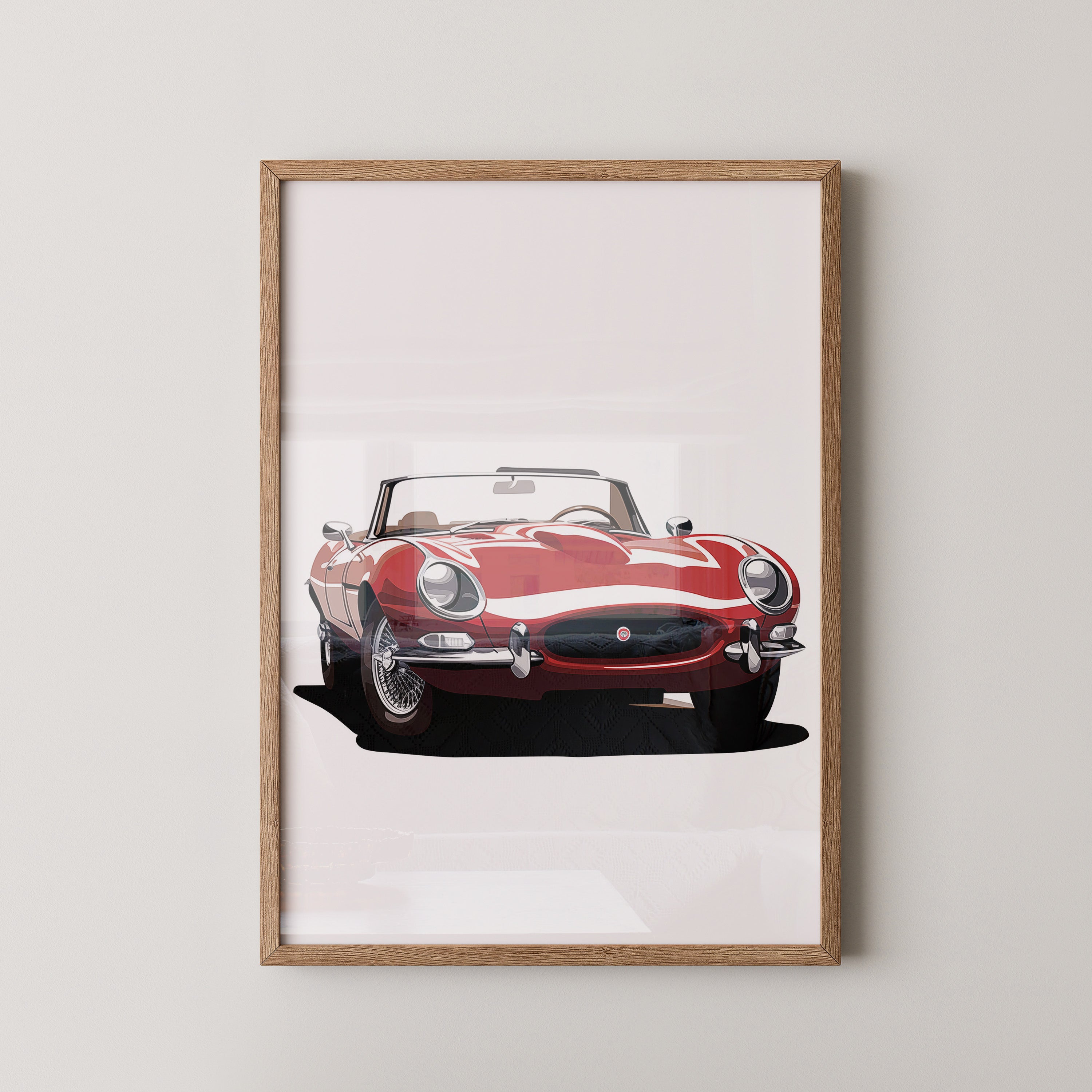 Klassischer Roadster rot Retro