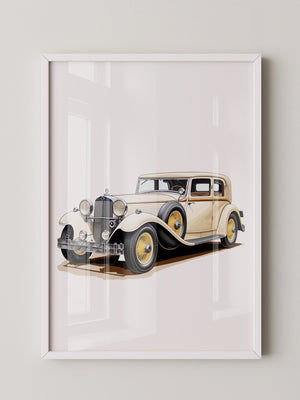 Klassischer Oldtimer cremefarben