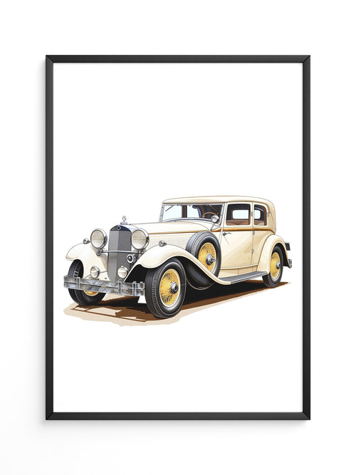 Klassischer Oldtimer cremefarben