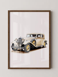 Klassischer Oldtimer cremefarben