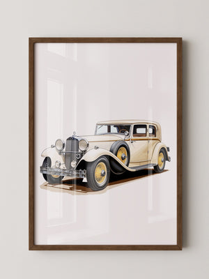 Klassischer Oldtimer cremefarben