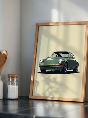 Porsche 911 Grün Retro-Design