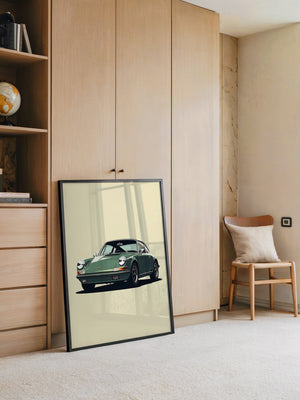 Porsche 911 Grün Retro-Design
