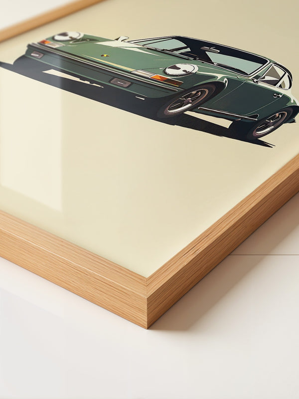 Porsche 911 Grün Retro-Design