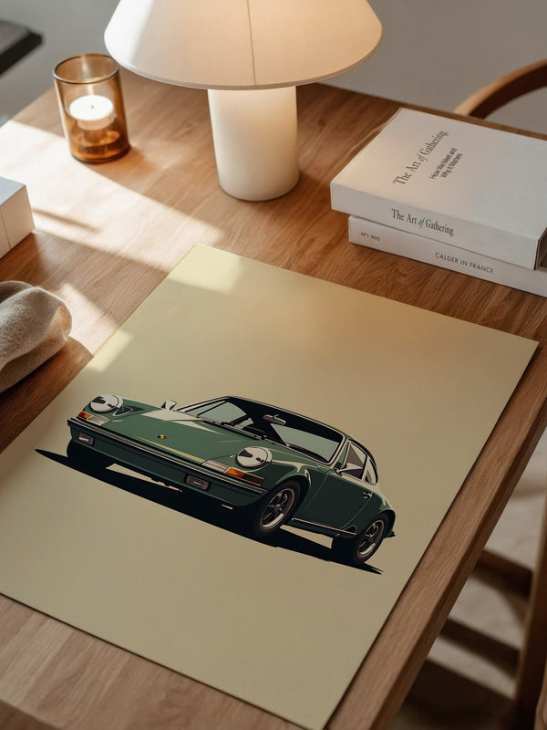 Porsche 911 Grün Retro-Design