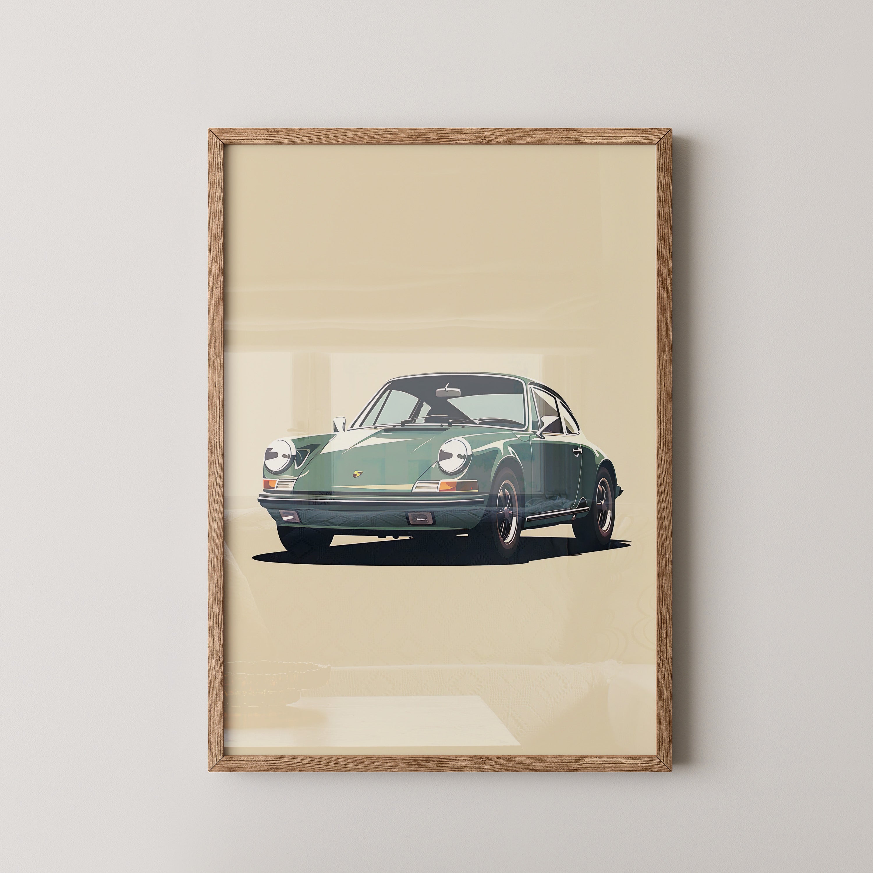Porsche 911 Grün Retro-Design