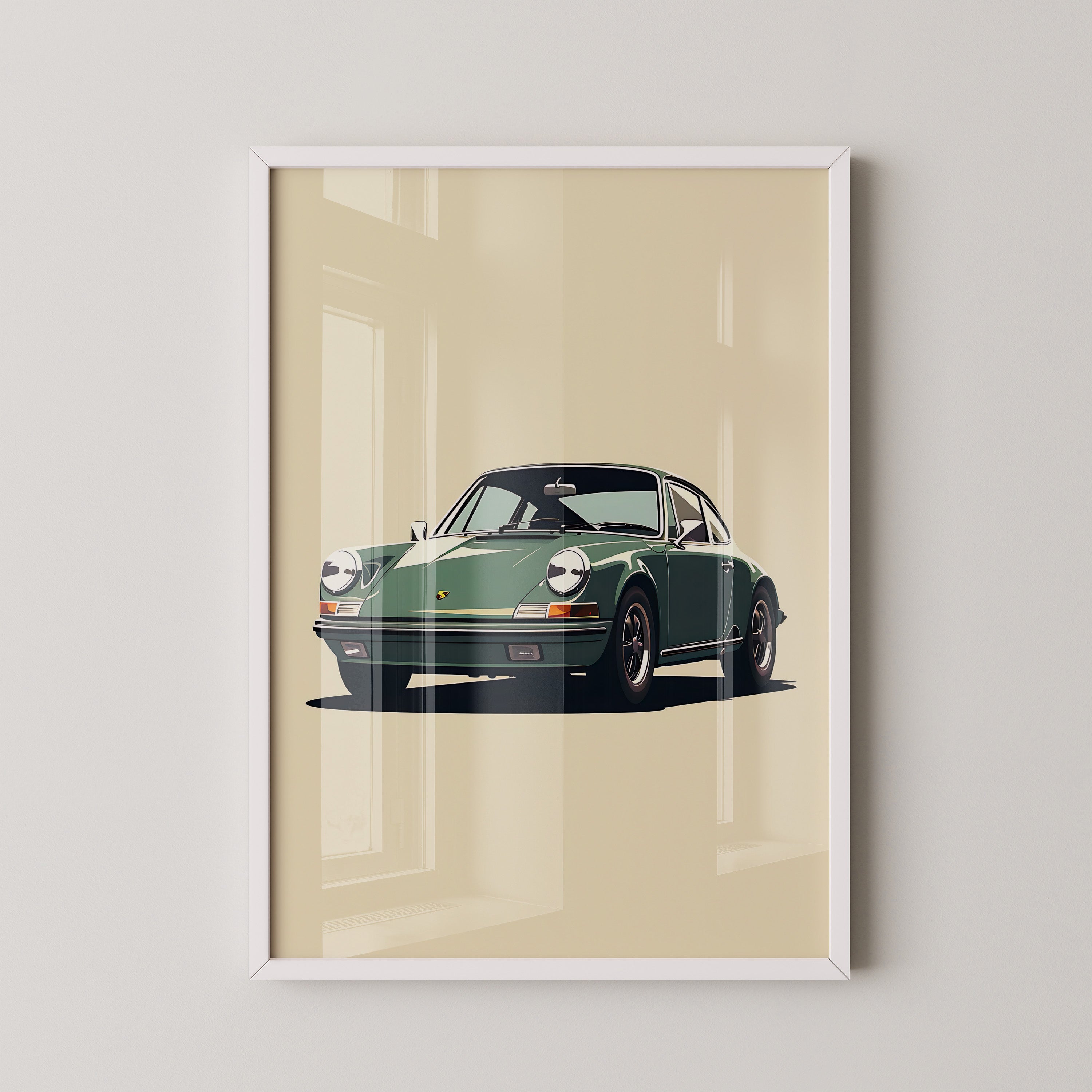 Porsche 911 Grün Retro-Design