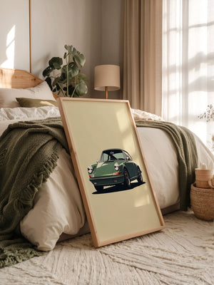 Porsche 911 Grün Retro-Design
