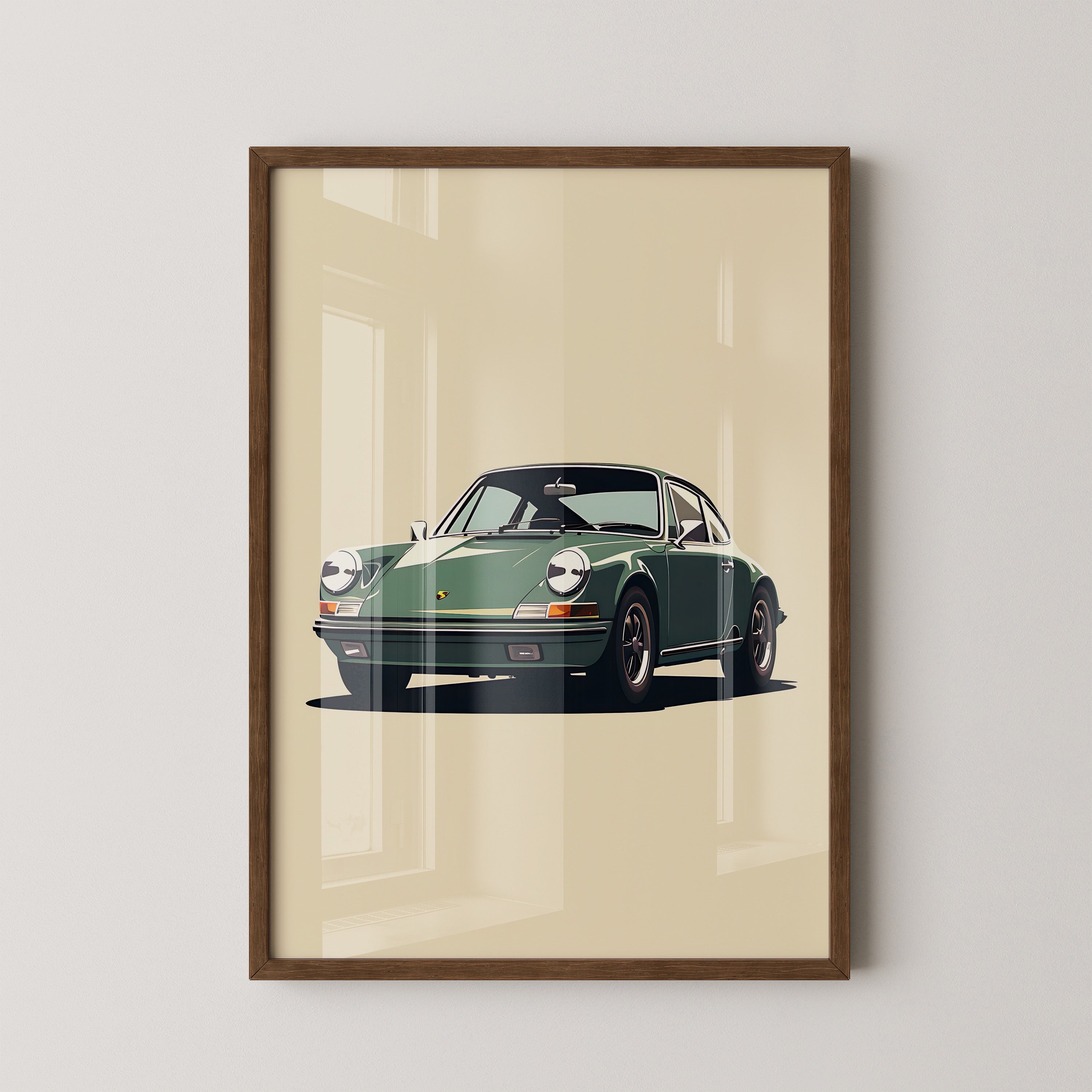 Porsche 911 Grün Retro-Design