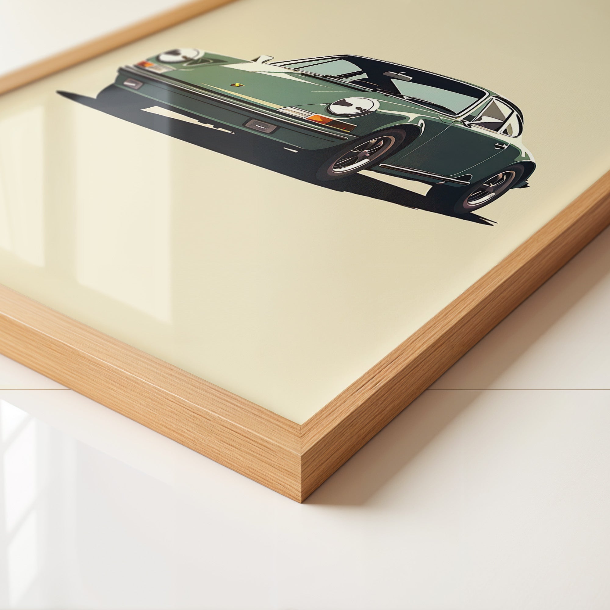 Porsche 911 Grün Retro-Design