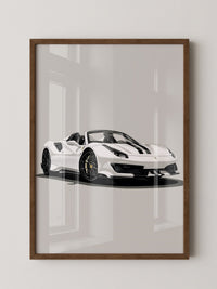 Weiße Kraft – Moderne Sportwagen-Illustration