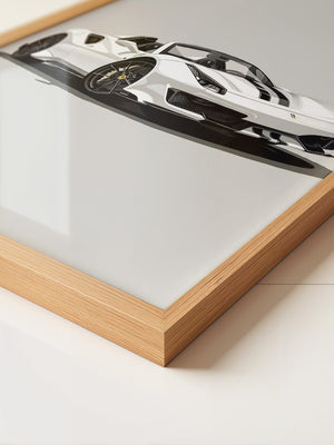 Weiße Kraft – Moderne Sportwagen-Illustration