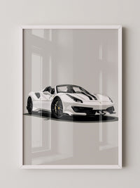 Weiße Kraft – Moderne Sportwagen-Illustration