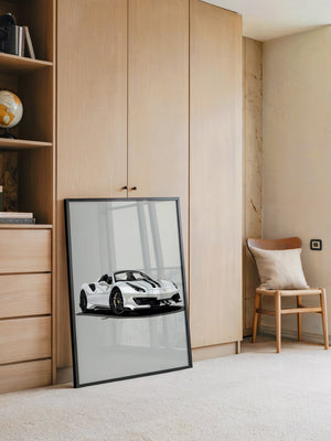 Weiße Kraft – Moderne Sportwagen-Illustration
