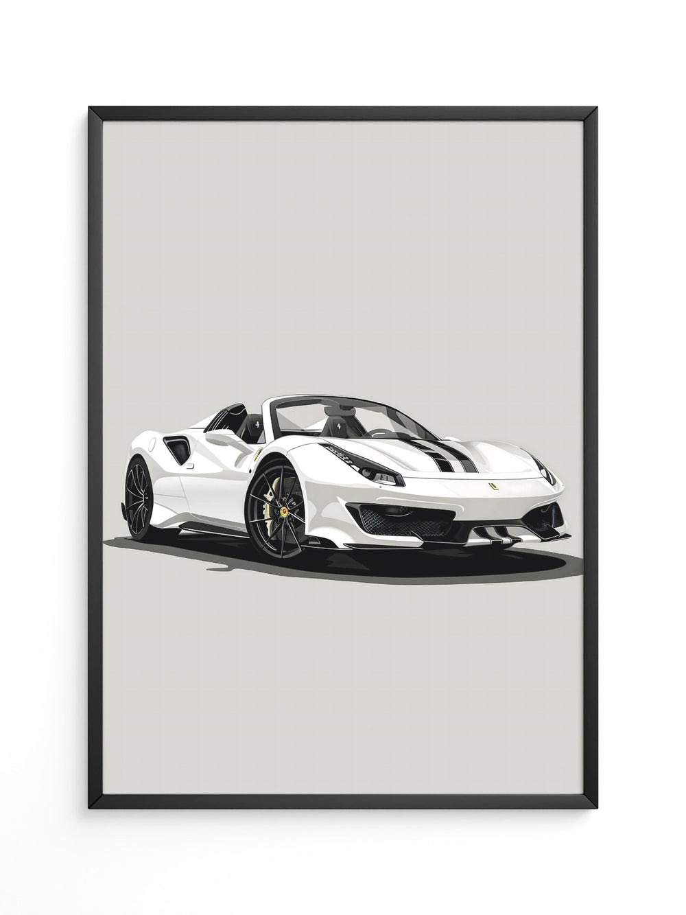 Weiße Kraft – Moderne Sportwagen-Illustration