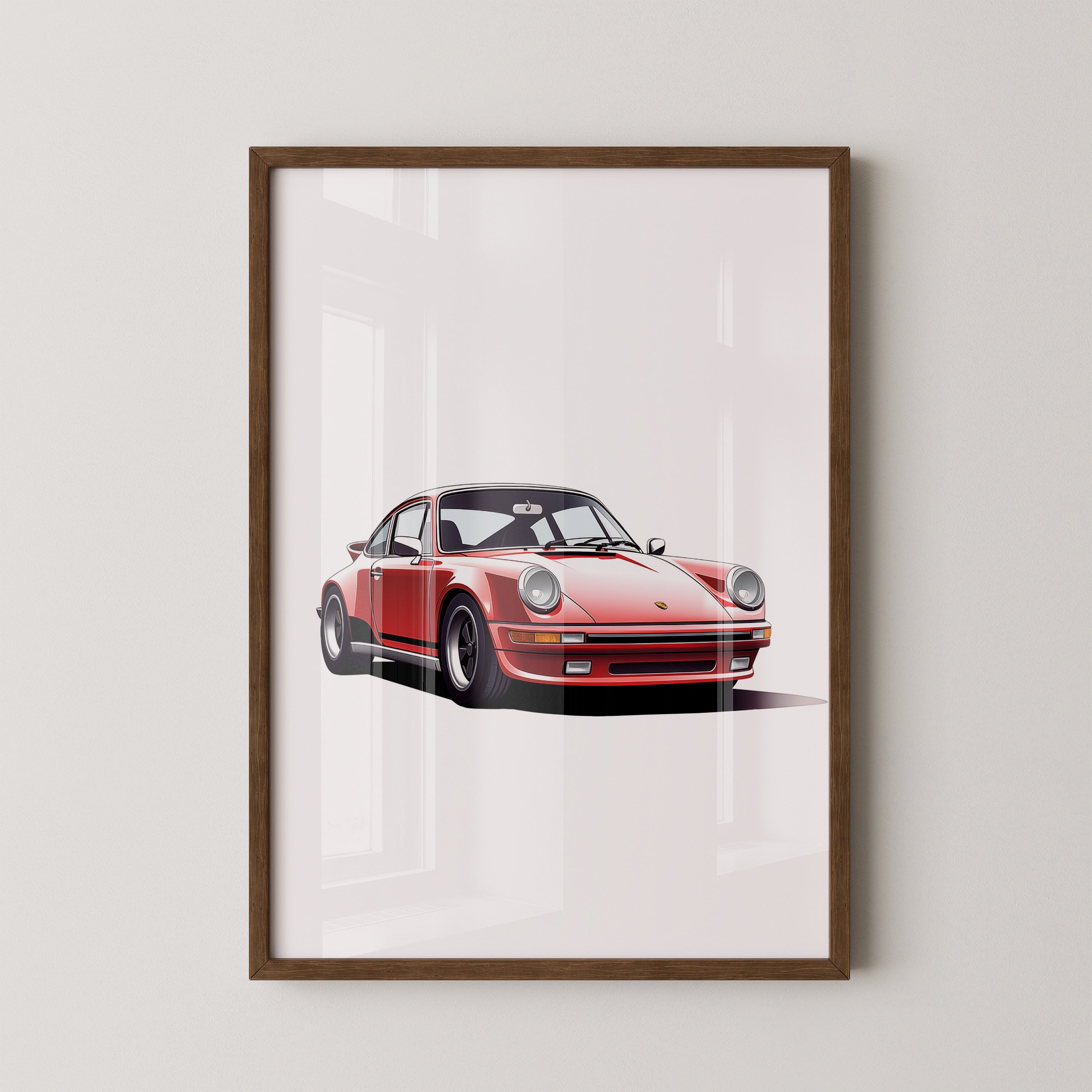 Roter Porsche 911 Illustration