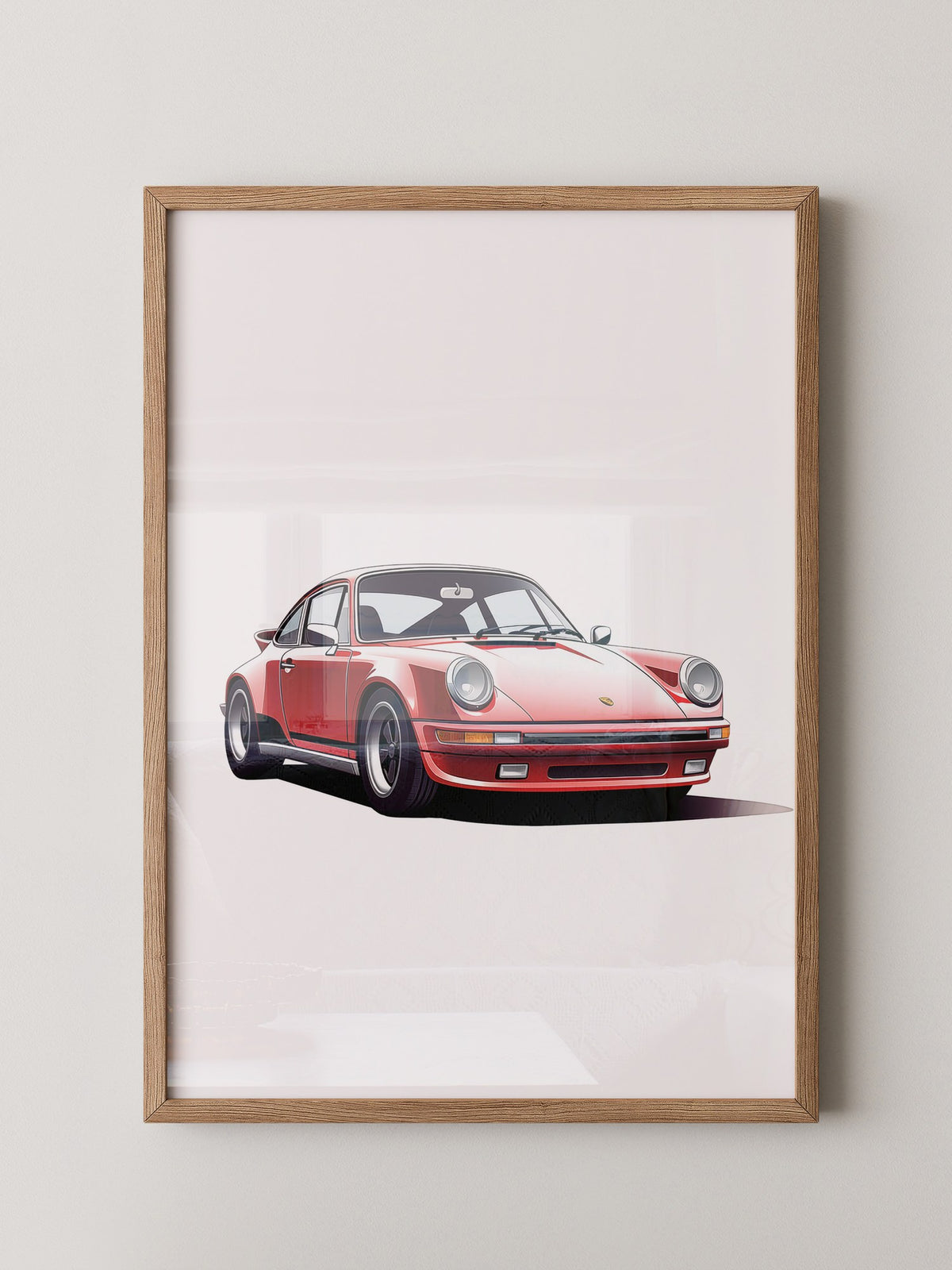 Roter Porsche 911 Illustration