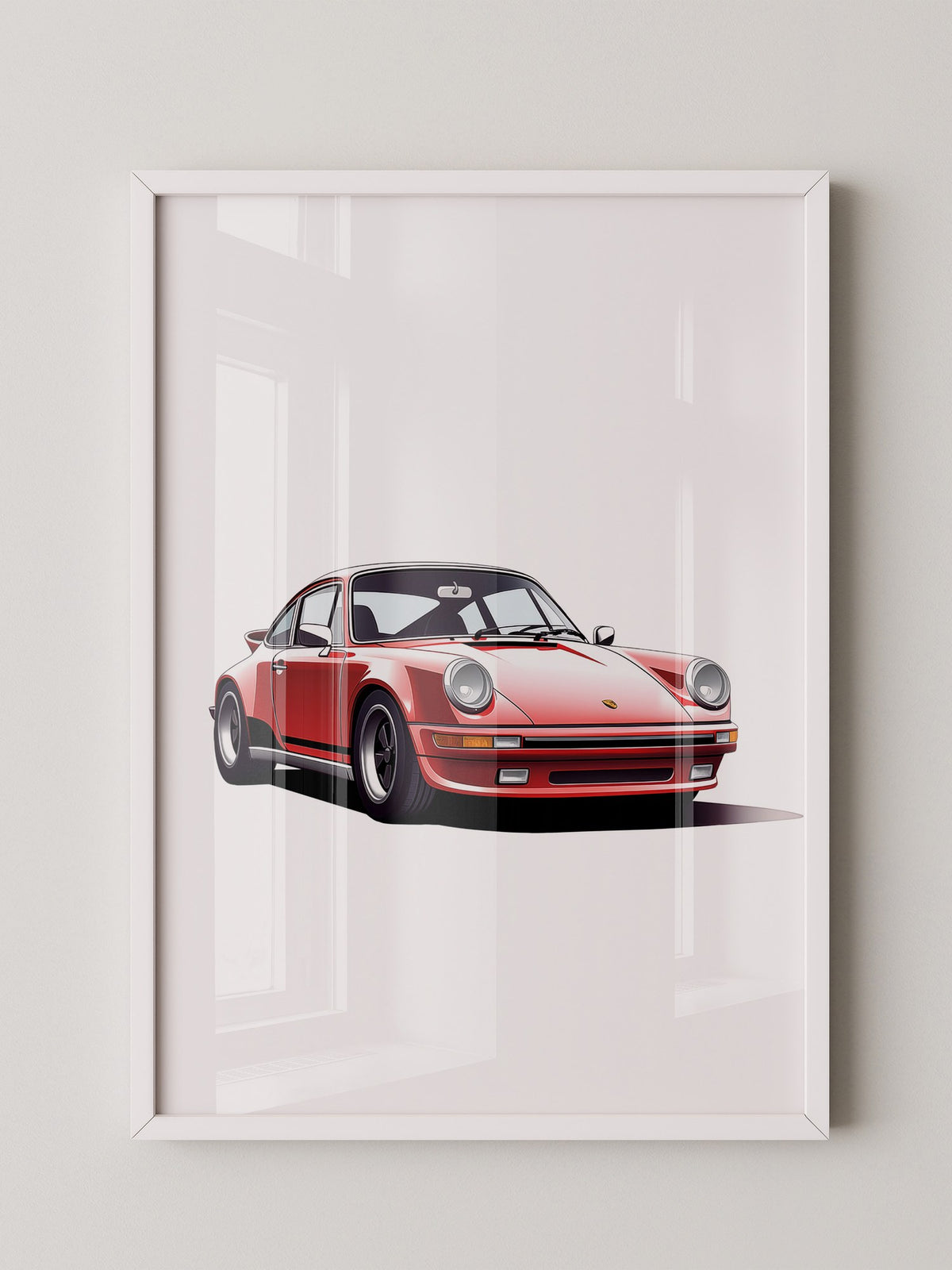 Roter Porsche 911 Illustration