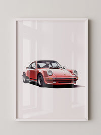 Roter Porsche 911 Illustration