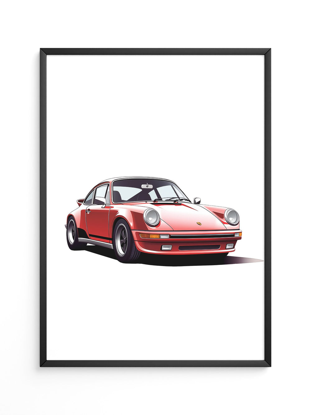 Roter Porsche 911 Illustration