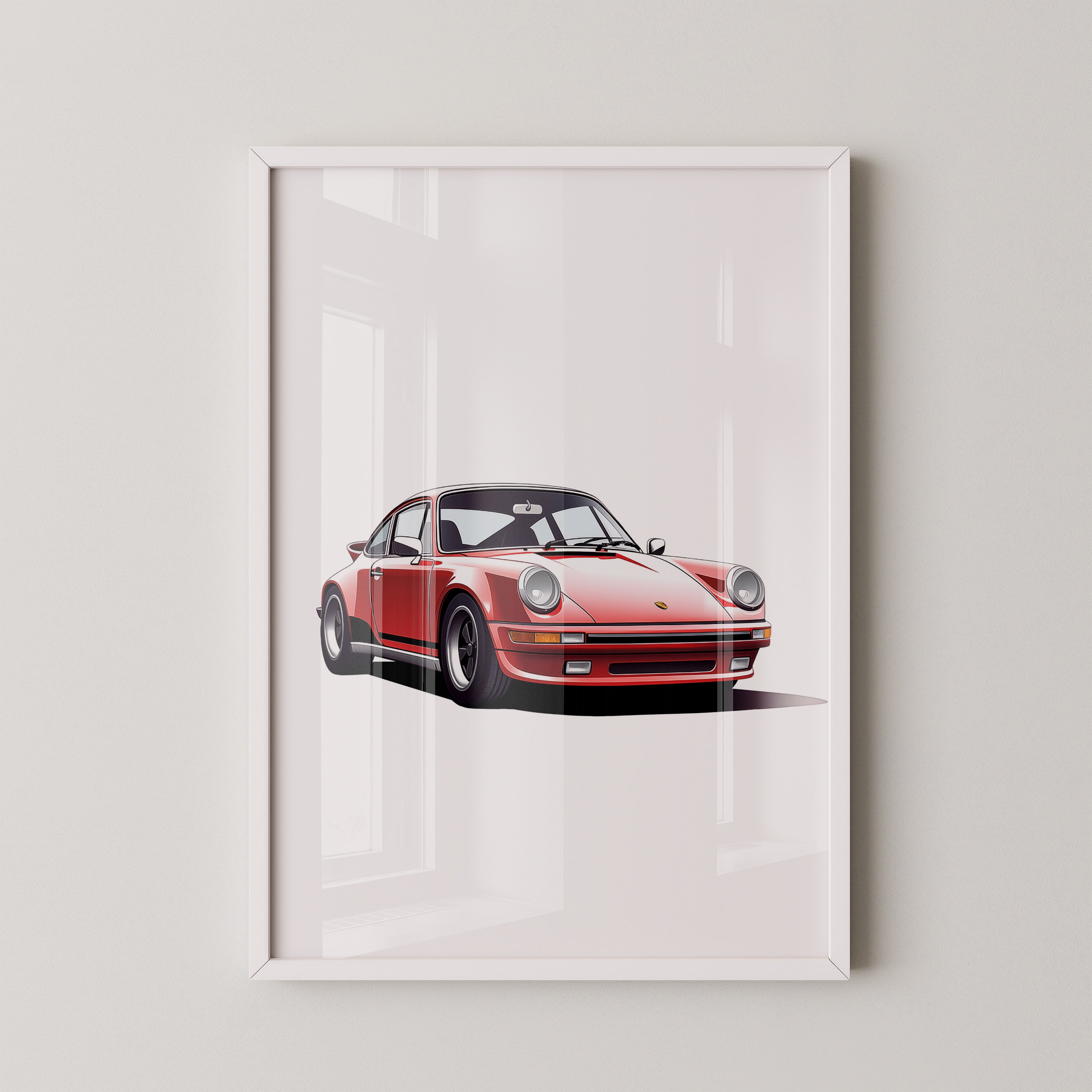 Roter Porsche 911 Illustration
