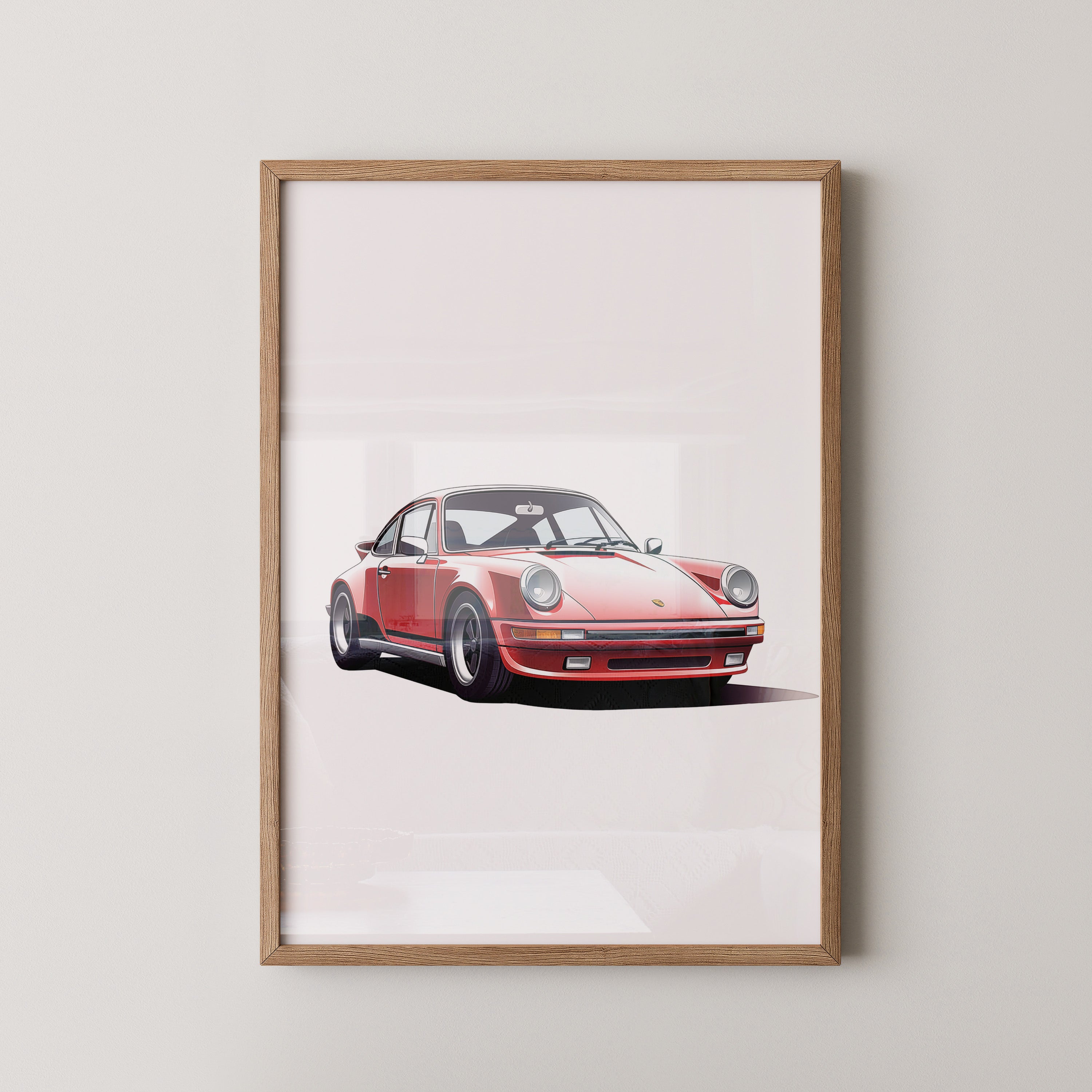 Roter Porsche 911 Illustration