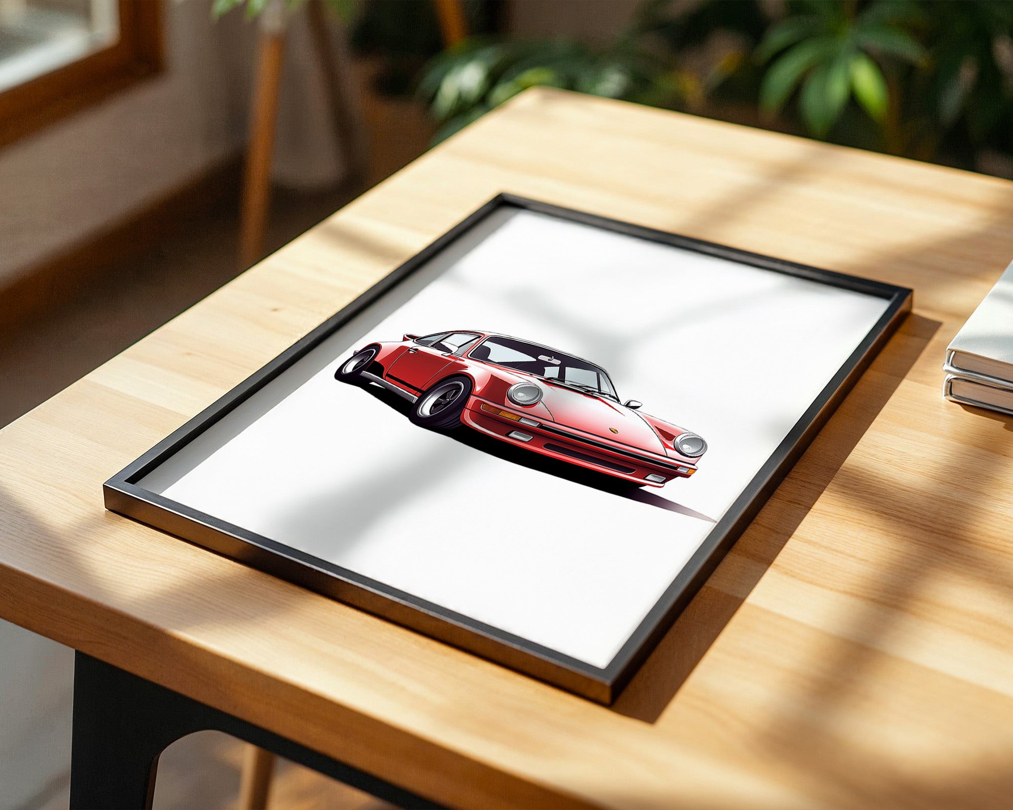 Roter Porsche 911 Illustration