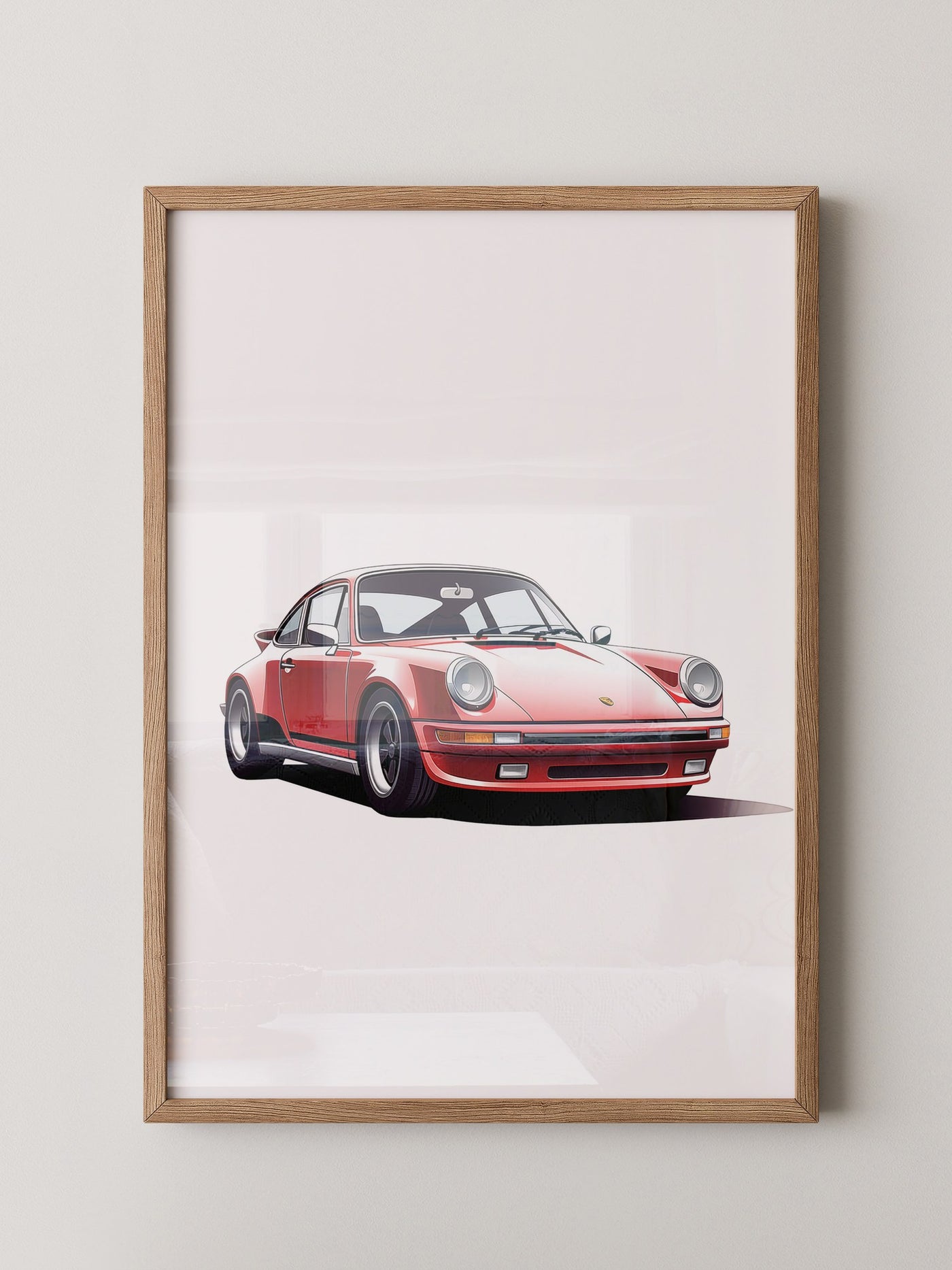 Roter Porsche 911 Illustration