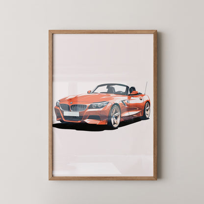 Cabrio rot Illustration