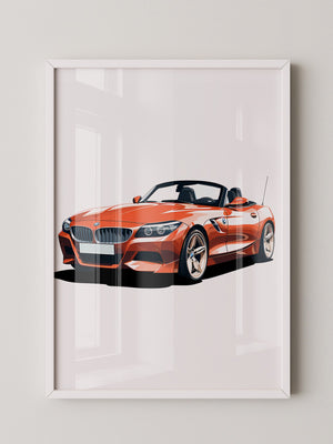 Cabrio rot Illustration