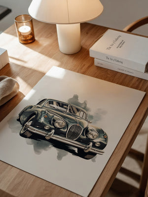 Klassischer Oldtimer Aquarellstil